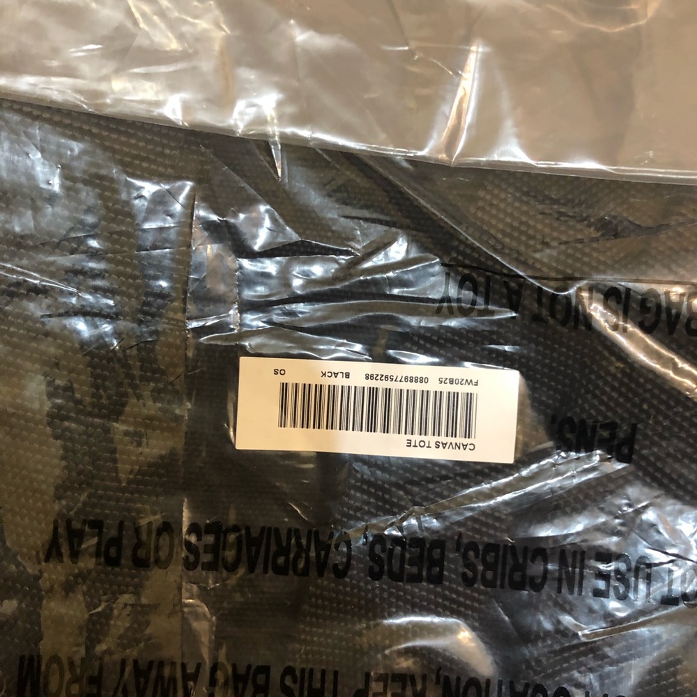 Supreme Canvas Tote Black FW20 - Picture 5 of 5